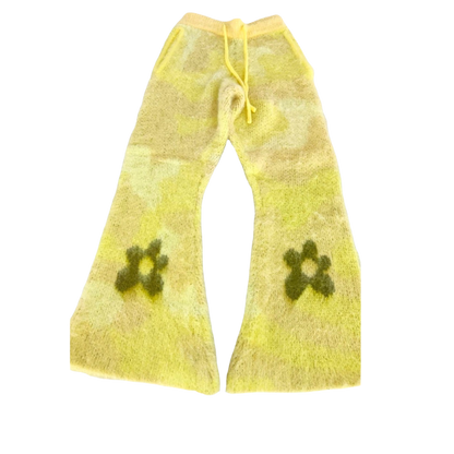 Yellow Mohair Blend Drawstring pants