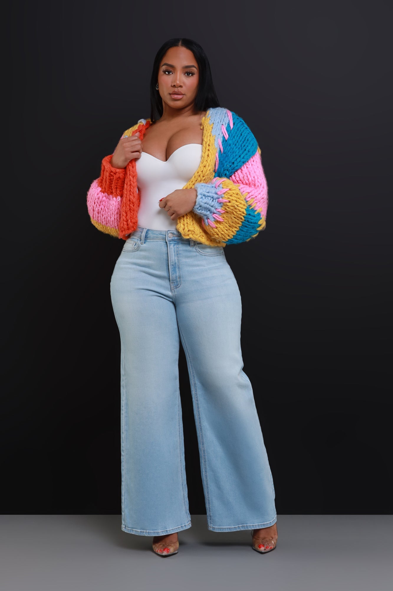 MULTICOLOR KNIT CARDIGAN